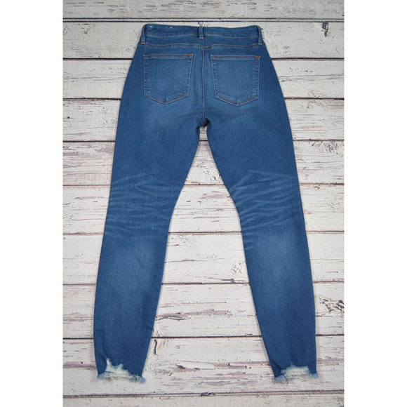 Loft Curvy Skinny Jeans Women Junior Size 27 Raw Hem Pre-Owned - Picture 12 of 14